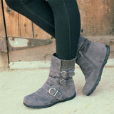 Rutschfeste Stiefel mit tiefem Fersenstrick