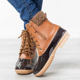 Flache Stiefeletten Fashion Lace-up Casual Martin Stiefel