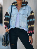 Tie-Dye Tassel Denim Jackenmantel