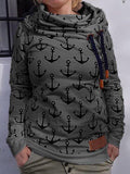 Print Lässiger Sweatshirt
