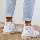 Spitze Perforiert Plateau Schlupf Stiefelette