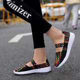 Gewebt Perforiert Keilabsatz Sneakers Pink Lila