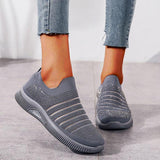 Perforiert Glitzersteine Gestreift Slip-On Sneakers Laufschuhe