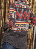 Langarm Böhmisches Sweatshirt
