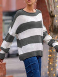 Streifen Pullover Mit Lang Ärmeln