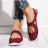 Perforiert Einfarbig Sommer Flache Sandalen