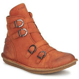 Bequeme Runde Stiefelette mit Schnalle