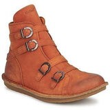 Bequeme Runde Stiefelette mit Schnalle