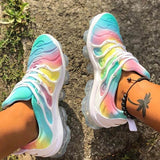 Gradient Farben Luftkissen Sportlich Plateau Sneakers Sportschuh