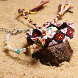 Boho Perle Steine Strand Fußkette Knöchelkette