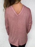 V Ausschnitt mit Tasche Sweatshirts