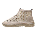 Spitze Perforiert Plateau Schlupf Stiefelette