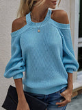 Gestrickt Baumwolle Pullover mit langen Ärmeln für Frauen