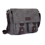 Segeltuch Büchertasche Retro Kuriertasche mit Großen Fassungsvermögen