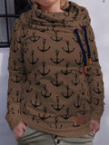 Print Lässiger Sweatshirt