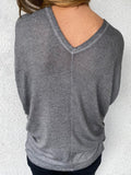 V Ausschnitt mit Tasche Sweatshirts