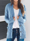 V Ausschnitt Cardigan mit Plastikschnalle