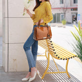 Ledertasche Elegant Retro Metallic Für Arbeit und Reisen