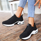 Sportlish Flyknit Stoff Bequem Keilabsatz Sneakers