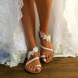 Spitze Material Blumenmuster Pantoffeln Sandalen