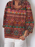 Schal Kragen Floral Gedruckt Sweatshirts