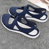 Perforiert Einfarbig Sommer Flache Sandalen