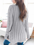 Kabelknopf Solid Sweater Cardigan
