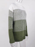 Streifen Schildkrötenhals Ausschnitt Langärmelig Strickpullover