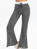 Hoch Geschnitten Bund mit eingezogen Gummizug und Tunnelzug Yoga Hose