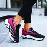 Sportlish Flyknit Stoff Bequem Keilabsatz Sneakers