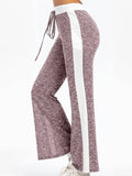 Hoch Geschnitten Bund mit eingezogen Gummizug und Tunnelzug Yoga Hose