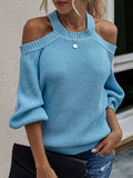 Gestrickt Baumwolle Pullover mit langen Ärmeln für Frauen