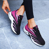 Sportlish Flyknit Stoff Bequem Keilabsatz Sneakers