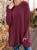 Lang Sweatshirts mit Crew Ausschnitt aus Polyester