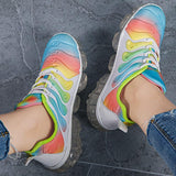 Gradient Farben Luftkissen Sportlich Plateau Sneakers Sportschuh