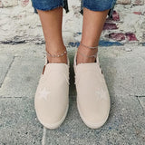 Canvas Stern Muster Slip-On Sneakers Blau