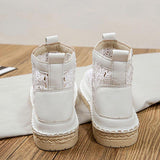 Spitze Perforiert Plateau Schlupf Stiefelette