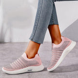 Perforiert Glitzersteine Gestreift Slip-On Sneakers Laufschuhe