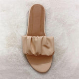 Faltet Lackleder Pantoffel Orange