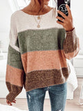 Pullover Streifen Gestrickt Einfach
