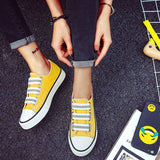 Canvas Minimalist Slip-On Sneakers Gelb Grün
