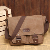 Segeltuch Büchertasche Retro Kuriertasche mit Großen Fassungsvermögen