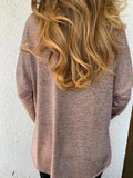 Federmuster Sweatshirts Grau mit Lang Ärmeln
