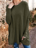 Lang Sweatshirts mit Crew Ausschnitt aus Polyester