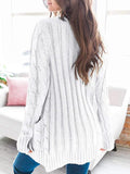 Kabelknopf Solid Sweater Cardigan