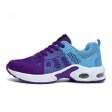 Flyknit Stoff Farbkombination Schnürsneakers Lila Pink