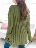 Kabelknopf Solid Sweater Cardigan