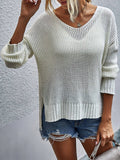 V Ausschnitt Gestrickt Elegant Warm Pullover Shirts