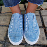 Stoff Minimalist Schlupf Plateau Sneakers