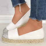 Espadrilles Paillette Slip On Loafers
